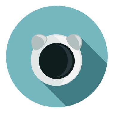 Astronot kask düz simgesi