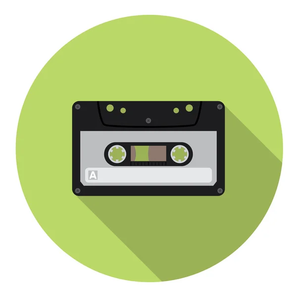 Cassette audio icône plate — Image vectorielle