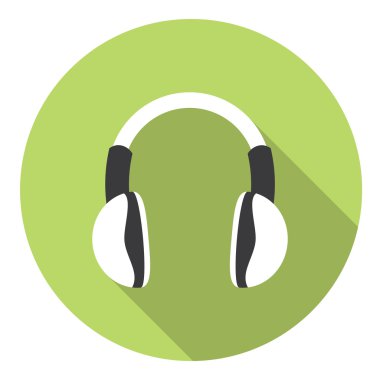 Kulaklık düz simgesi