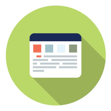 Web sayfası düz simgesi