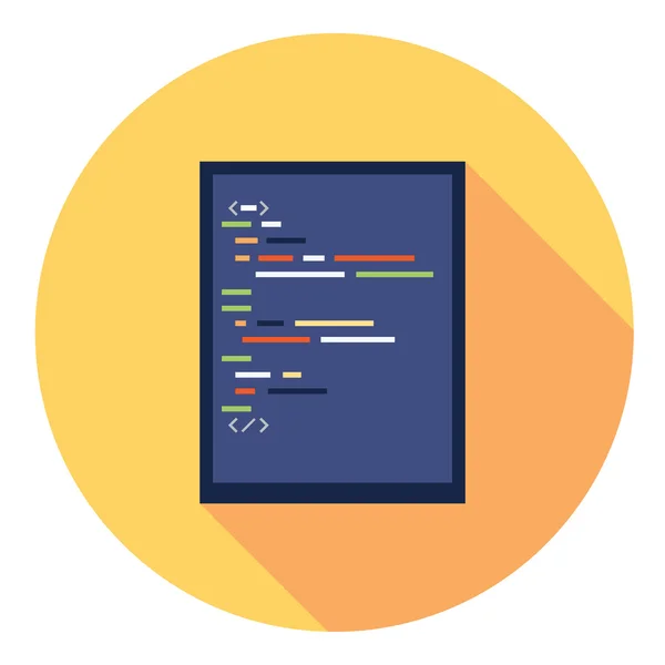 Pictogram van de Flat van de code-Editor — Stockvector