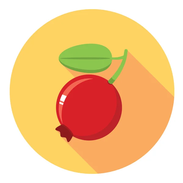 Cranberry platte pictogram — Stockvector