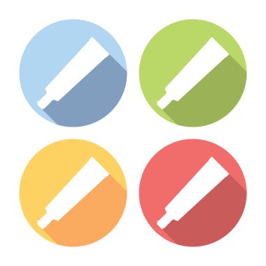 Diş macunu diş bakımı düz Icons Set