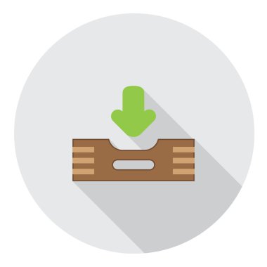 Gelen kutusu dosyalar düz simgesi