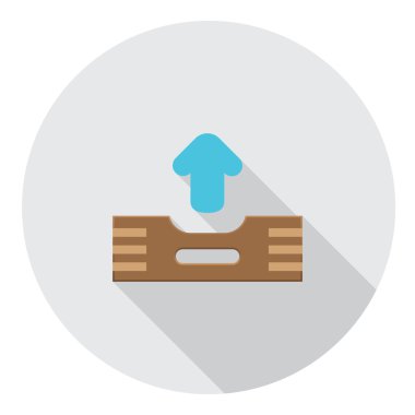 Dosyalar düz simgesi giden kutusu