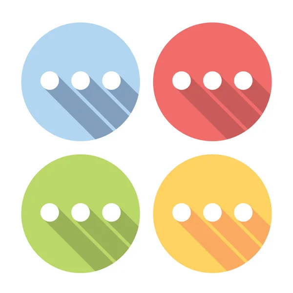 Set di icone piatte con punti di messaggio — Vettoriale Stock