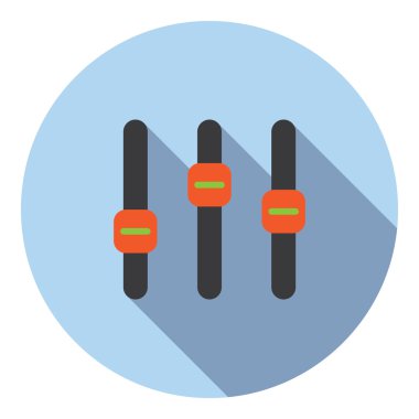 Equalizer'ı ses stüdyo ekipmanları düz simgesi