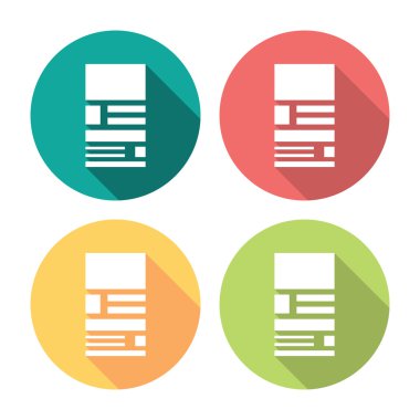 Web sayfası düzeni düz Icons Set