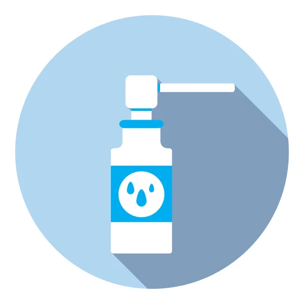 Medical Nose Care Spray Flat Icon — Stock Vector