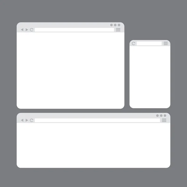 互联网浏览器窗口模板集 — 图库矢量图片
