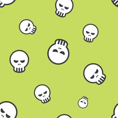 Kesintisiz insan kafatası desen