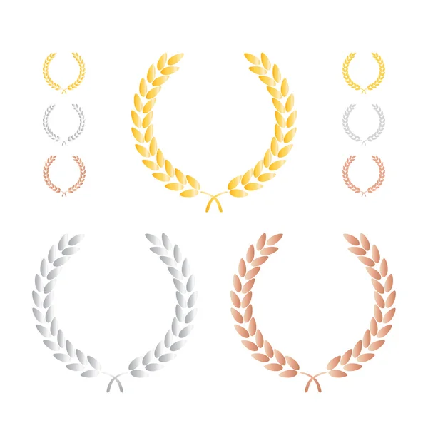 Laurel yaprak çelenk değerli Metal Set