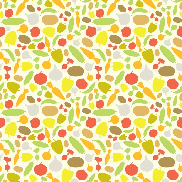 Vegetables Seamless Pattern Background — Stock Vector