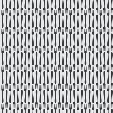 Sorunsuz mutfak çatal çatal bir çizgi deseni