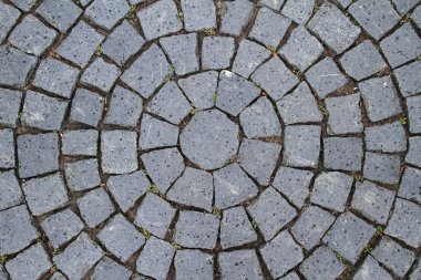 Pavement Circle Pattern Closeup