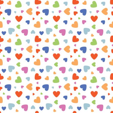 Sevgililer kalp Dikişsiz desen renkli
