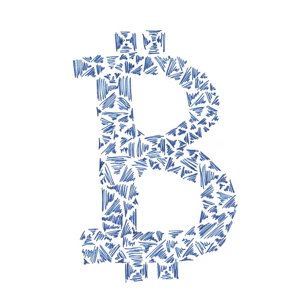 Bitcoin symbol ilustracja — Zdjęcie stockowe