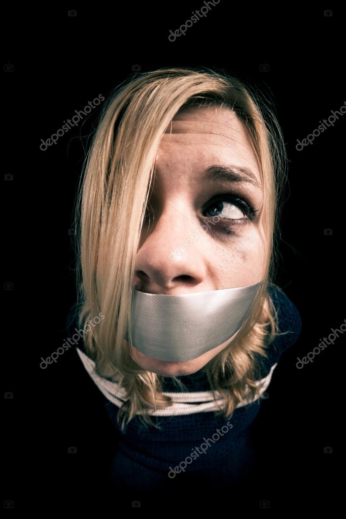 Girl Tied Up With Duct Tape