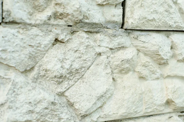 Beyaz yapay taşlı duvar süslemesi # 2