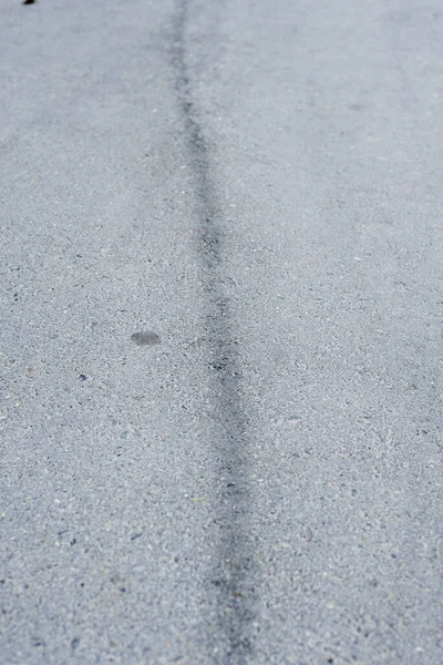 Bicycle Tire Marks Asphalt — Stock Photo, Image