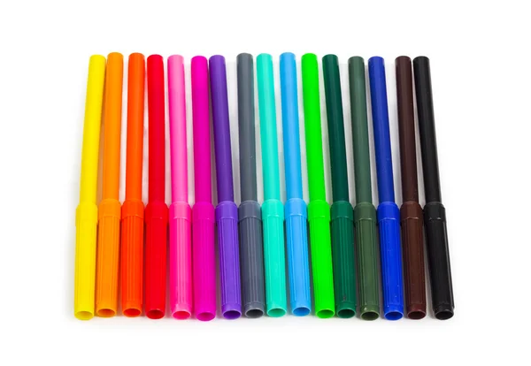 Colorful Felt Tip Pens isolated on a white background — Stock Photo, Image