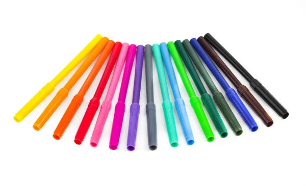 Colorful Felt Tip Pens isolated on a white background — Stock Photo, Image