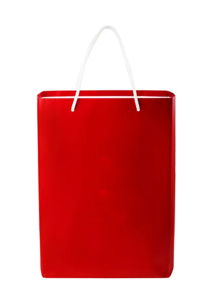 Bolsa roja aislada sobre fondo blanco — Foto de Stock