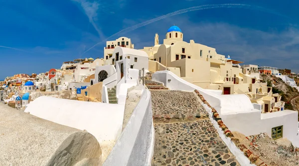 Panorama van Oia of Ia, Santorini, Griekenland — Stockfoto