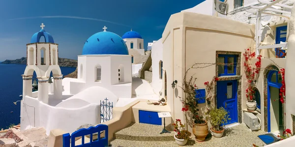 Schilderachtig uitzicht van Oia, Santorini, Griekenland — Stockfoto