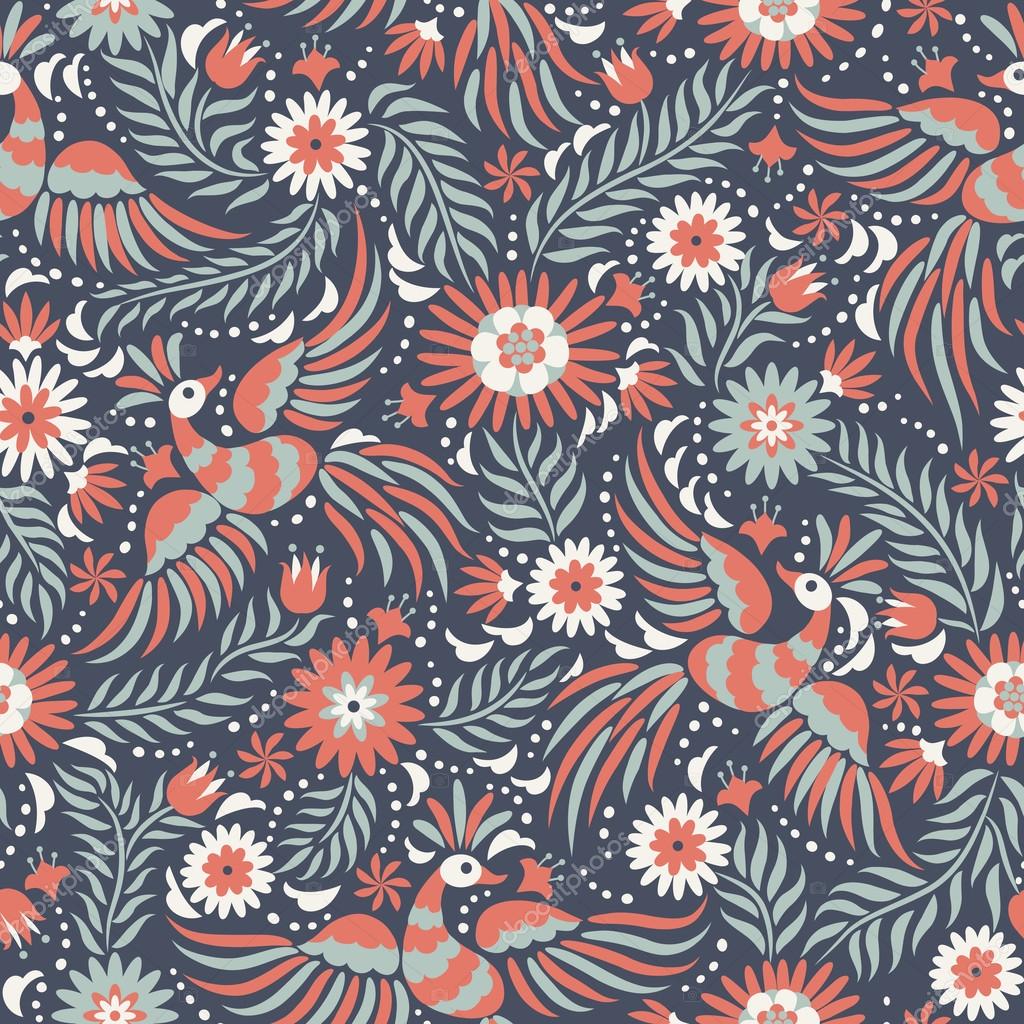 Motif Sans Couture De Broderie Mexicain De Vecteur Image