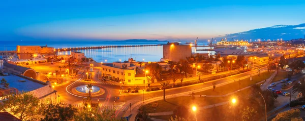 Noche de edad puerto de Heraklion, Creta, Grecia —  Fotos de Stock
