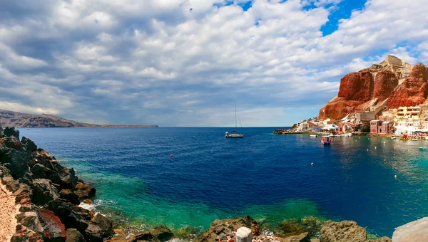 Port Amoudi of Oia or Ia, Santorini, Grécia — Fotografia de Stock