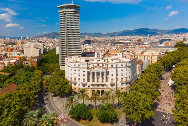 La Rambla w Barcelona, Katalonia, Hiszpania — Zdjęcie stockowe