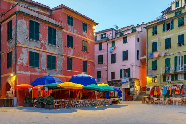 Natt Vernazza, Cinque Terre, Ligurien, Italien — Stockfoto