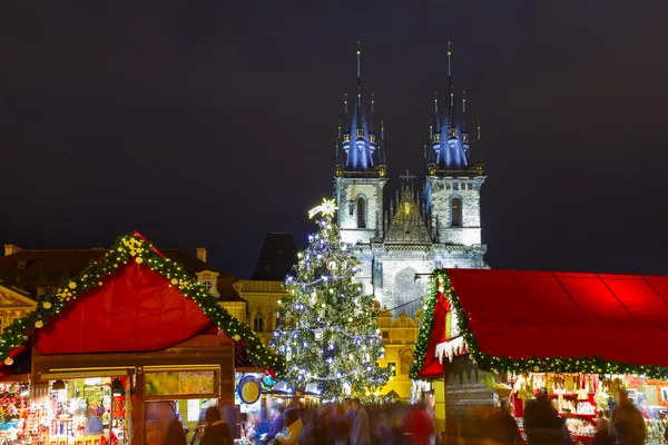 Cristmas Praça da Cidade Velha em Praga, República Checa — Fotografia de Stock