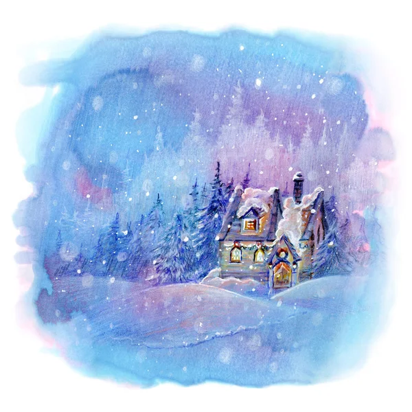 Winter snow house — Stock Photo, Image