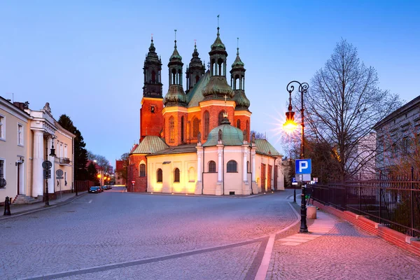 Manhã Catedral de Poznan, Polónia — Fotografia de Stock