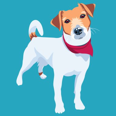 dog icon flat design clipart