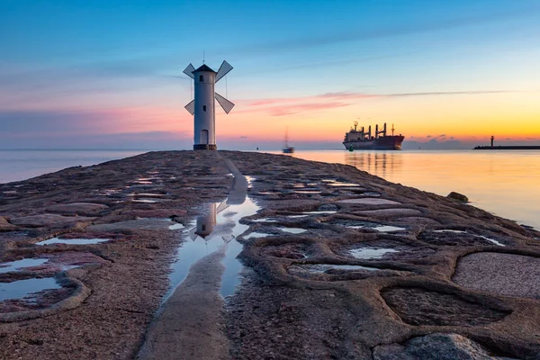 Stawa Mlyny at sunset, Swinoujscie, Poland — Stock Photo, Image