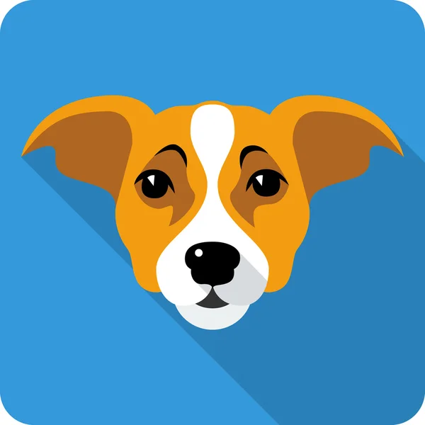 Vector dog icon flat design — Stock Vector