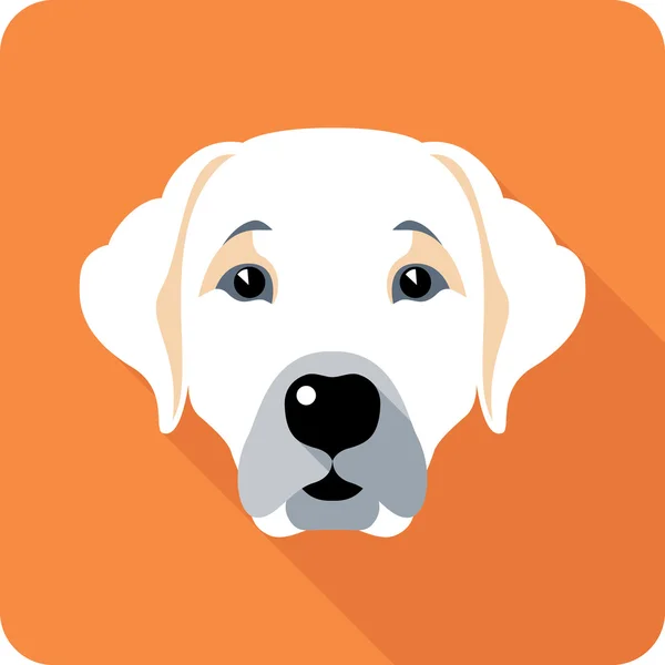 Икона собаки плоский дизайн — стоковый вектор