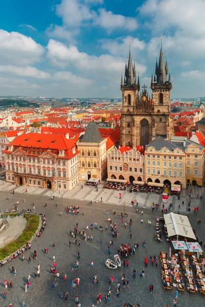 Aerial view over Old Town in Prague, Czech Republic — Stock Photo, Image