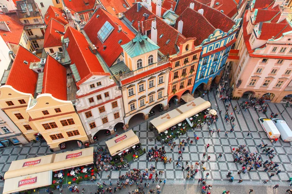 Letecký pohled na staré město v Praze, Česká republika — Stock fotografie