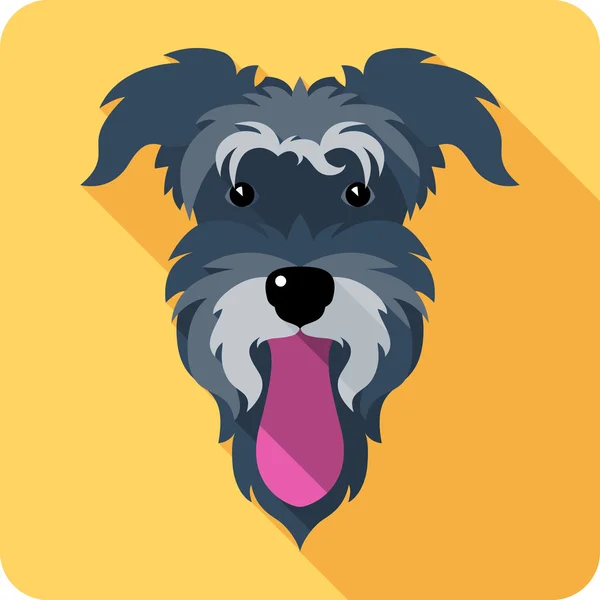 Icona del cane design piatto — Vettoriale Stock