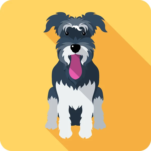 Perro icono diseño plano — Vector de stock