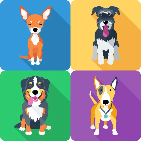 Icône de chien design plat — Image vectorielle