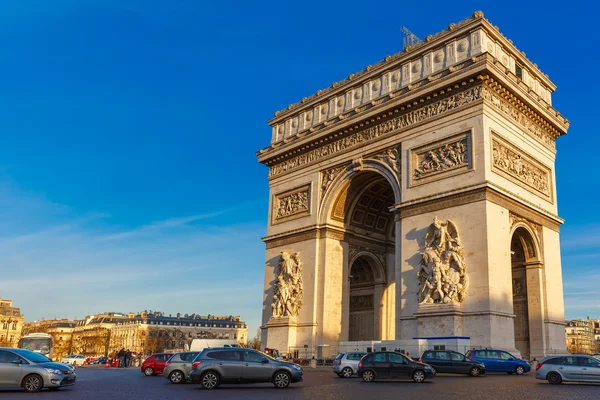 Arc de triomphe Paris afternoon — Stock Photo, Image