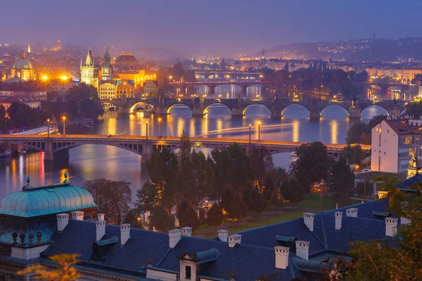 Ponts sur la rivière Vltava à Prague, Tchéquie — Photo