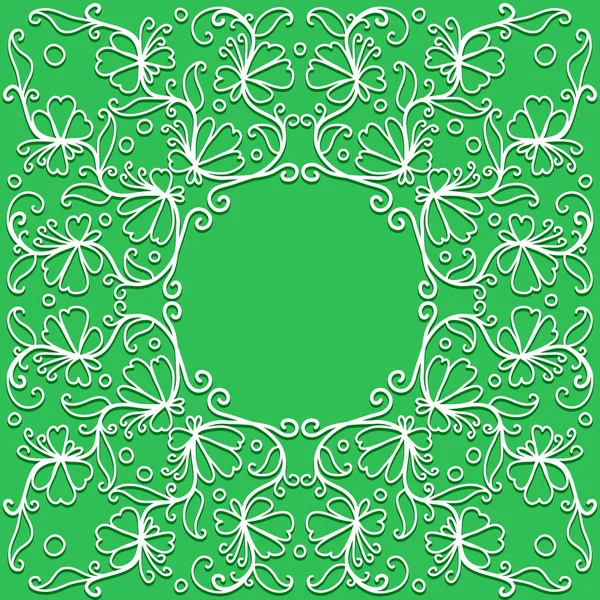 Motif vectoriel de gribouillis de spirales, tourbillons et fleurs — Image vectorielle