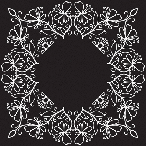 Motif vectoriel de gribouillis de spirales, tourbillons et fleurs — Image vectorielle